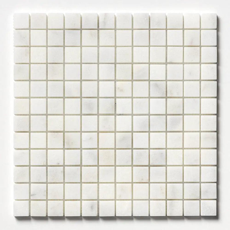 Carrara T Polished 1x1 Marble Mosaics 12x12