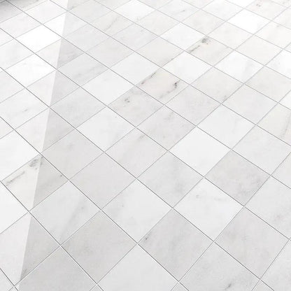 Carrara T Polished Marble Tiles 5 1/2x5 1/2