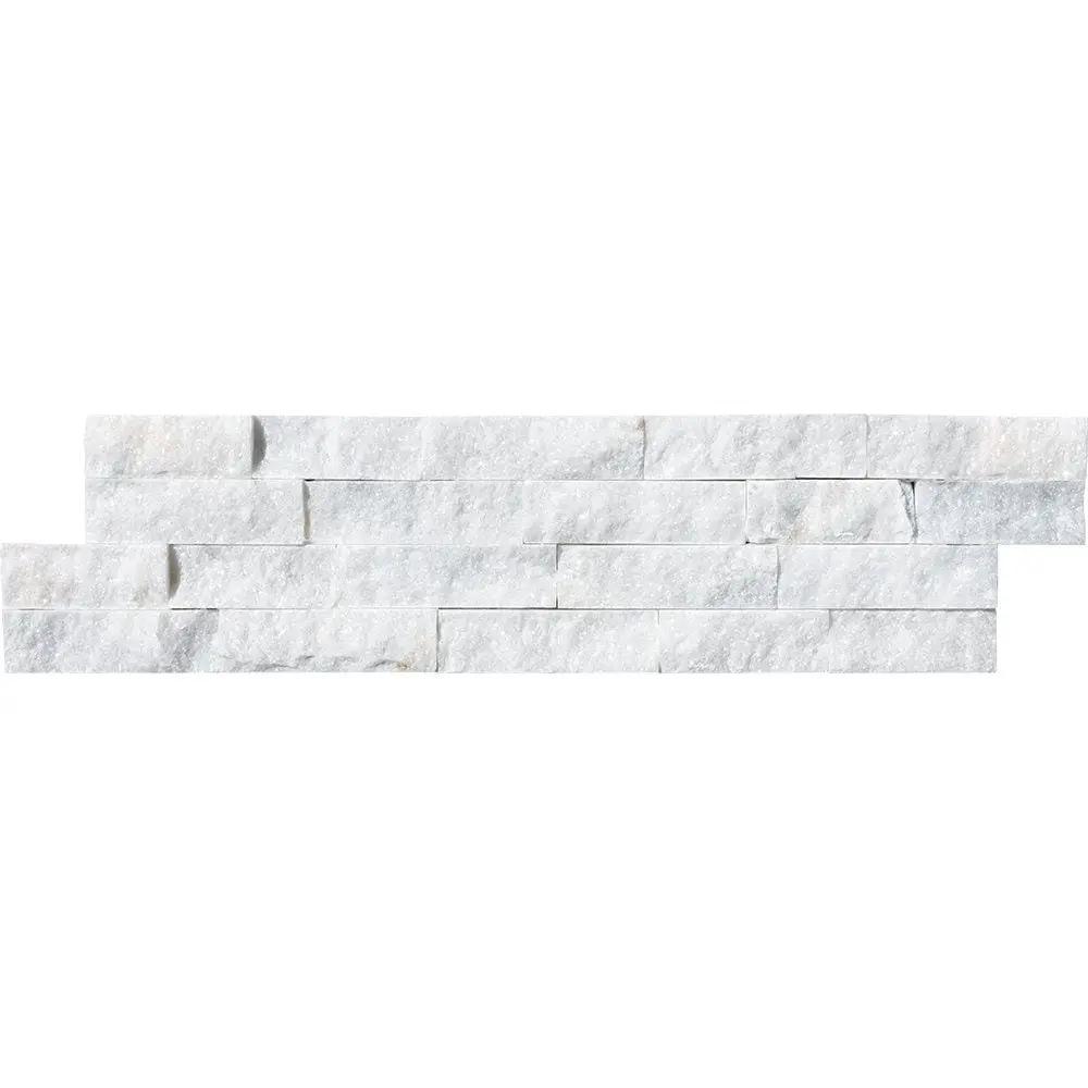 Carrara T Rock Face Marble Ledger Panel 6x24