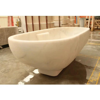 Bianco Carrara White Marble Bathtub Hand Carved Sculptural Luxury Spa 30 x 70 x 20