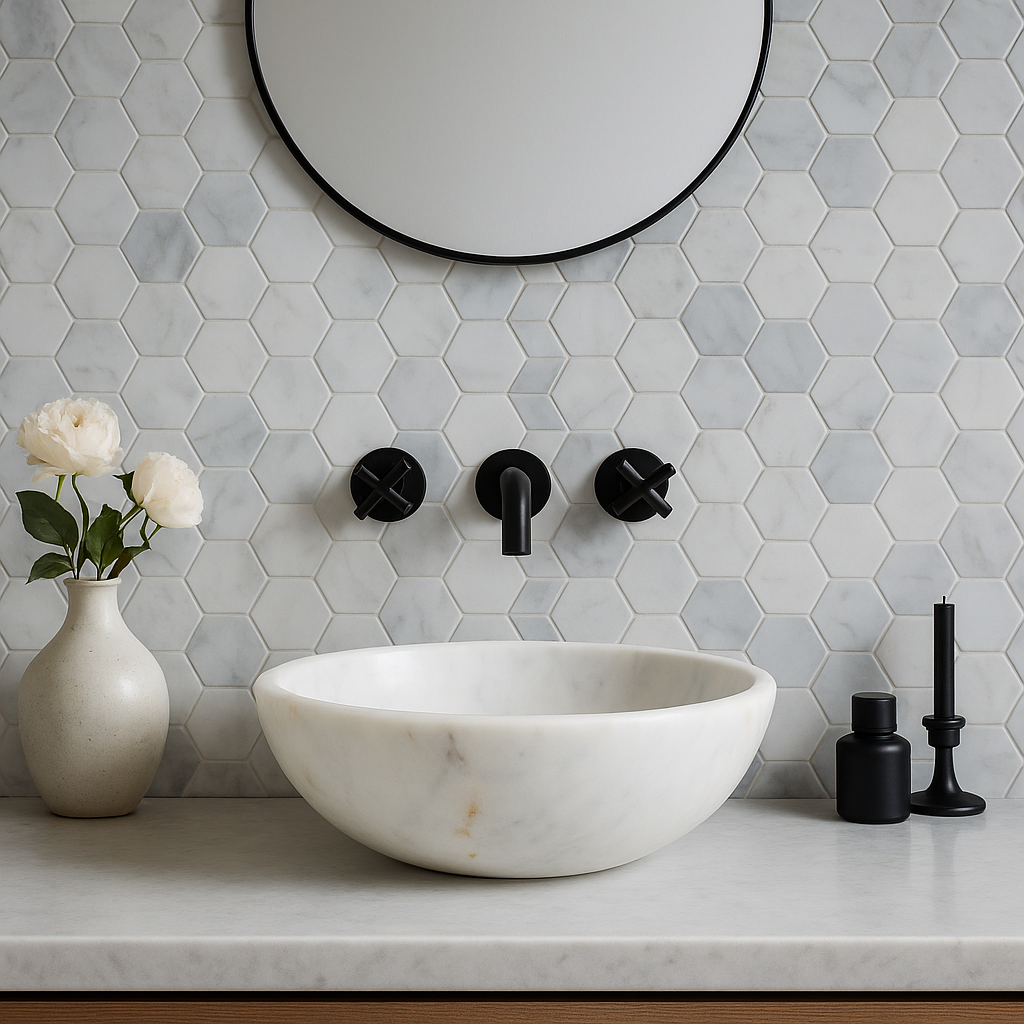 Carrara Marble Sink