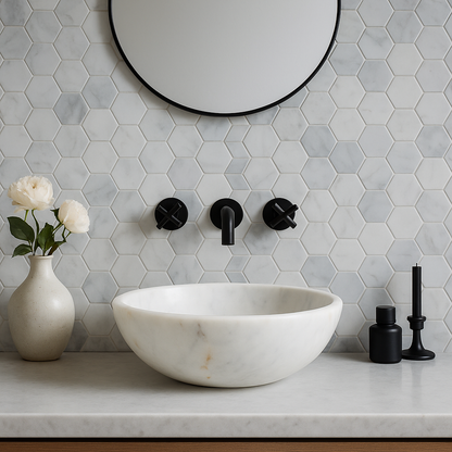 Carrara Marble Sink