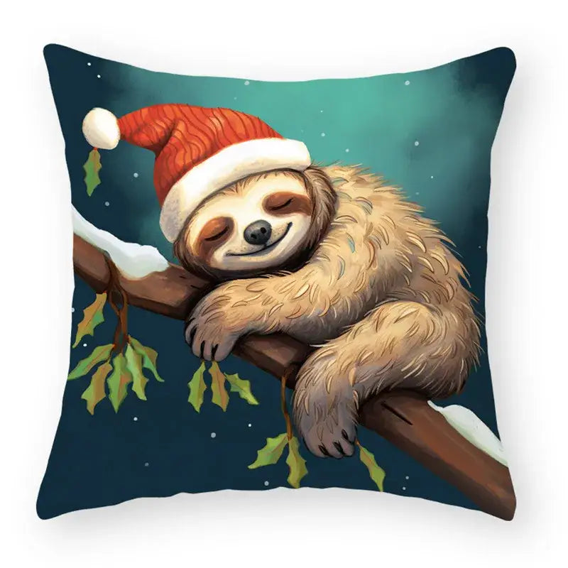 Cartoon animal christmas pillowcase set of 9 living room decor