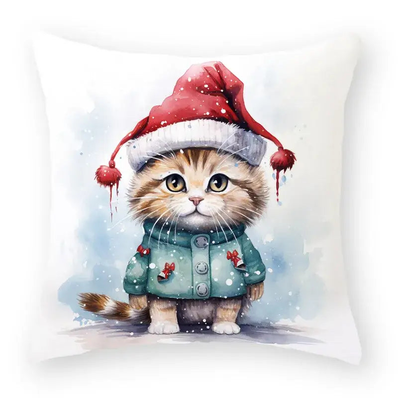 Cartoon animal christmas pillowcase set of 9 living room decor