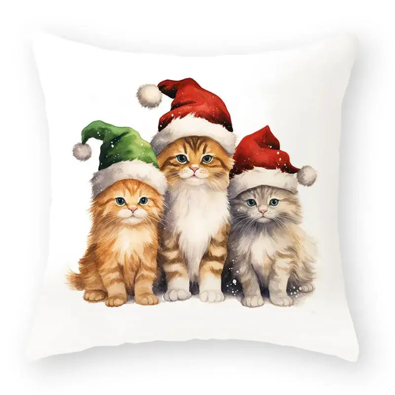 Cartoon animal christmas pillowcase set of 9 living room decor