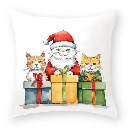 Cartoon animal christmas pillowcase set of 9 living room decor
