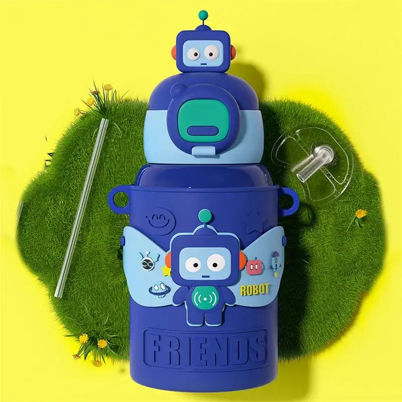 Cartoon animals insulated stainless steel mug for kitchen kids