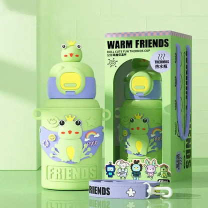 Cartoon animals insulated stainless steel mug for kitchen kids