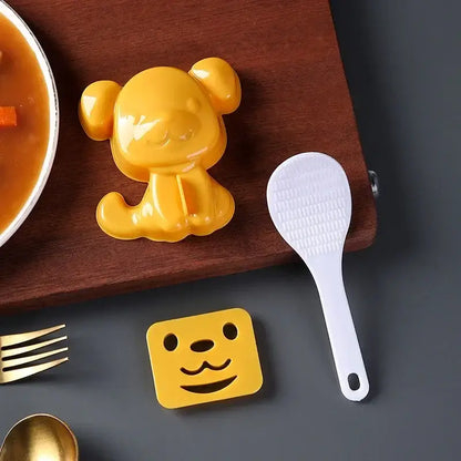 Cartoon animals sushi and sandwich mold set for kitchen bento kids