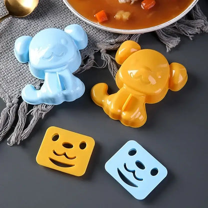 Cartoon animals sushi and sandwich mold set for kitchen bento kids