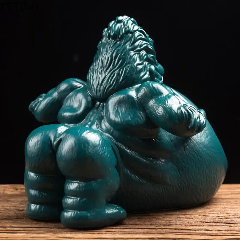 Cartoon black gorilla ceramic ashtray living room animal decor