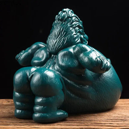 Cartoon black gorilla ceramic ashtray living room animal decor