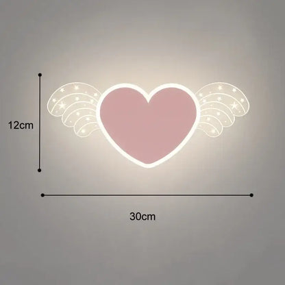Cartoon blue & white whale wall lamp bedroom led art