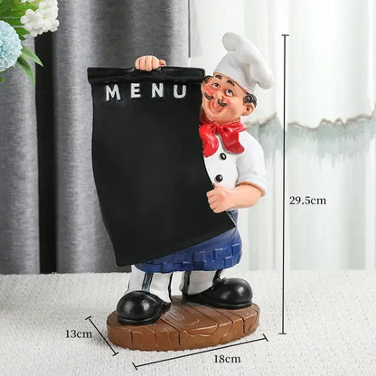 Cartoon chef resin wine rack kitchen decor storage holder