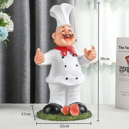 Cartoon chef resin wine rack kitchen decor storage holder