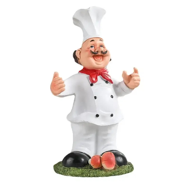 Cartoon chef resin wine rack kitchen decor storage holder