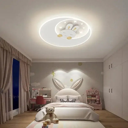 Cartoon elephant rabbit ceiling light for kid's room