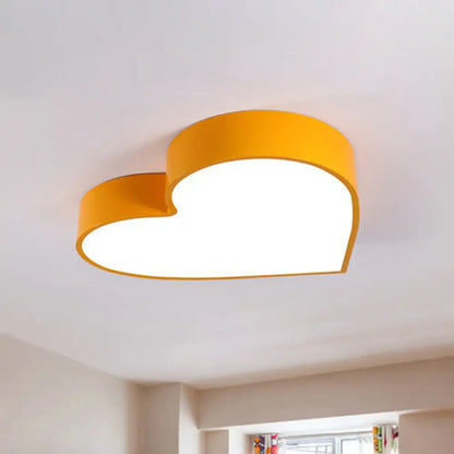 DecorBites™ Cartoon Loving Heart LED Flush Mount Light with Romantic Acrylic Design - Flush Ceiling Light for Bedrooms