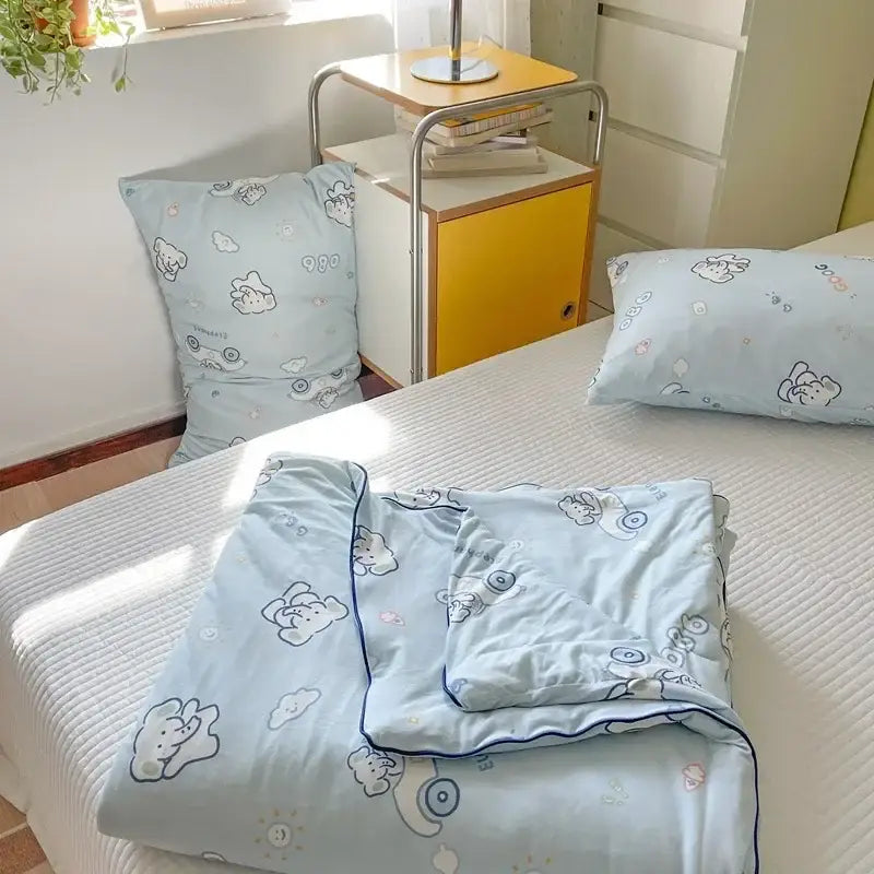 Cartoon patchwork white cookie summer cooling blanket bedroom comforter