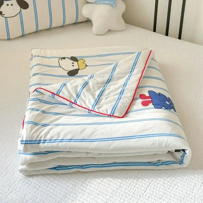Cartoon patchwork white cookie summer cooling blanket bedroom comforter