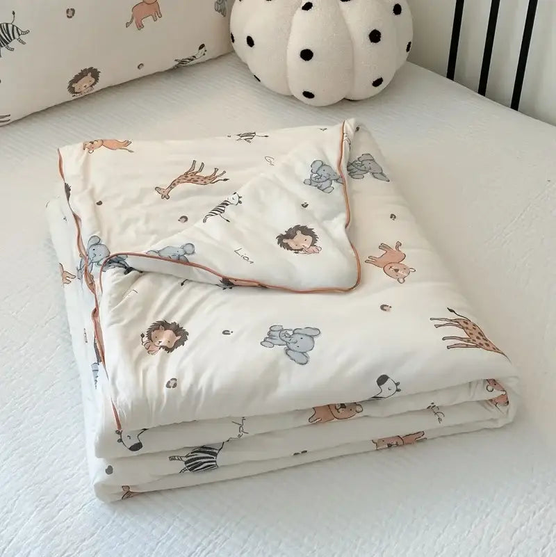 Cartoon patchwork white cookie summer cooling blanket bedroom comforter