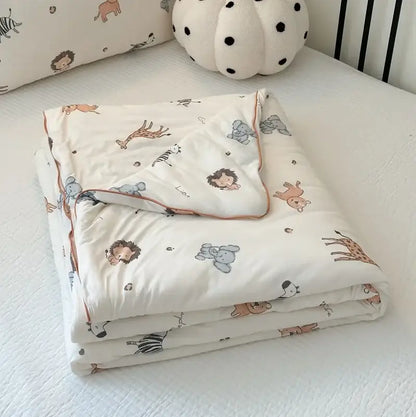 Cartoon patchwork white cookie summer cooling blanket bedroom comforter