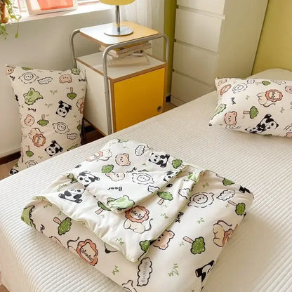 Cartoon patchwork white cookie summer cooling blanket bedroom comforter