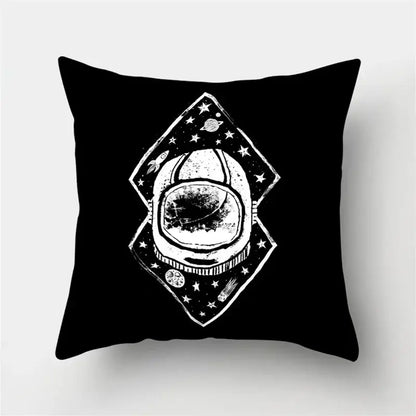 Cartoon planet astronaut pillow case bedroom square cushion cover