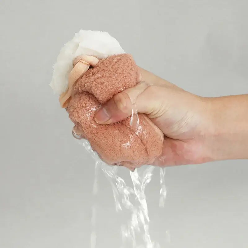 Cartoon rabbit coral fleece hand towel bathroom quick dry terry cloth