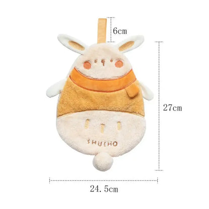 Cartoon sloth hand towels three piece plush kitchen dishcloth set