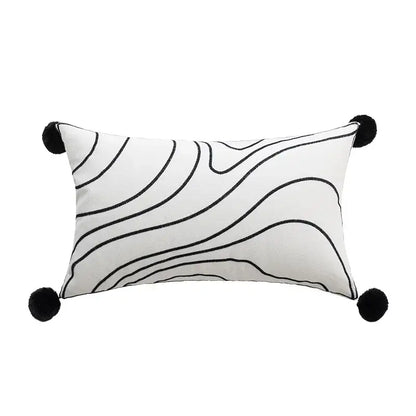 Cartoon tiger embroidered yellow cotton pillow cover bedroom