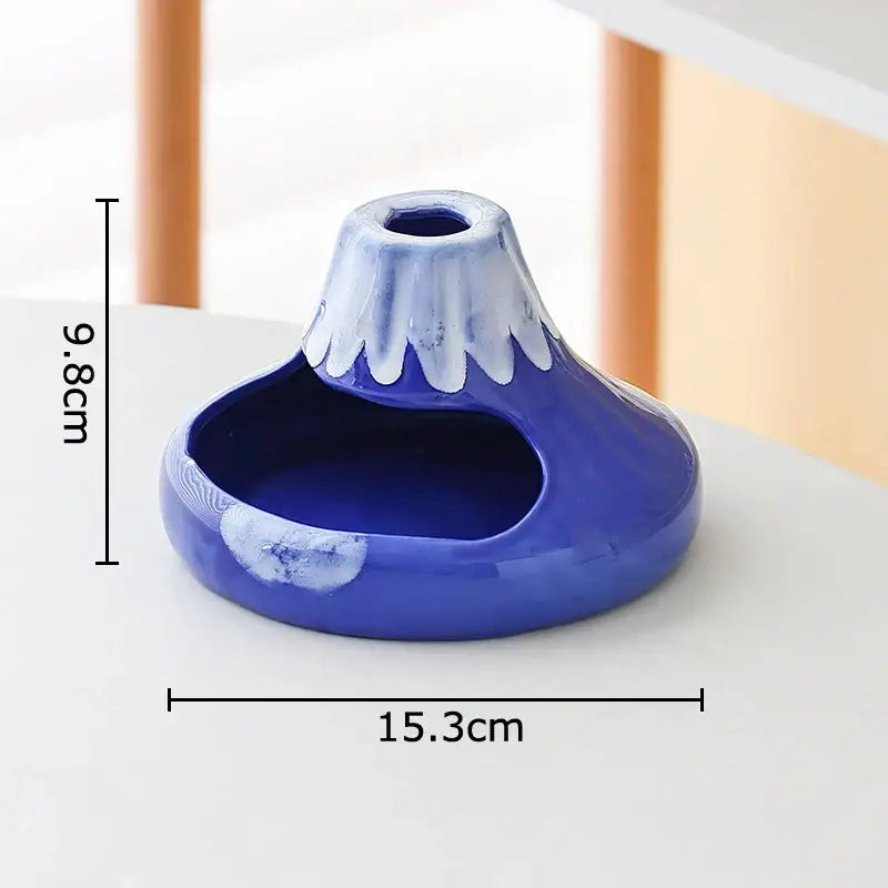 Cartoon volcanic ceramic ashtray red & white office desk decor