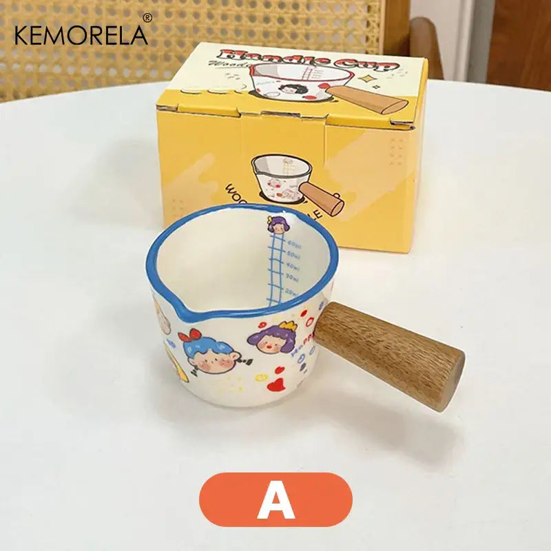 Cartoon white italian ceramic measuring cups kitchen strawberry set