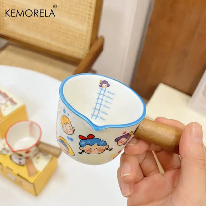 Cartoon white italian ceramic measuring cups kitchen strawberry set