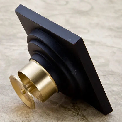 Carved black bronze anti-odor brass floor drain bathroom hardware