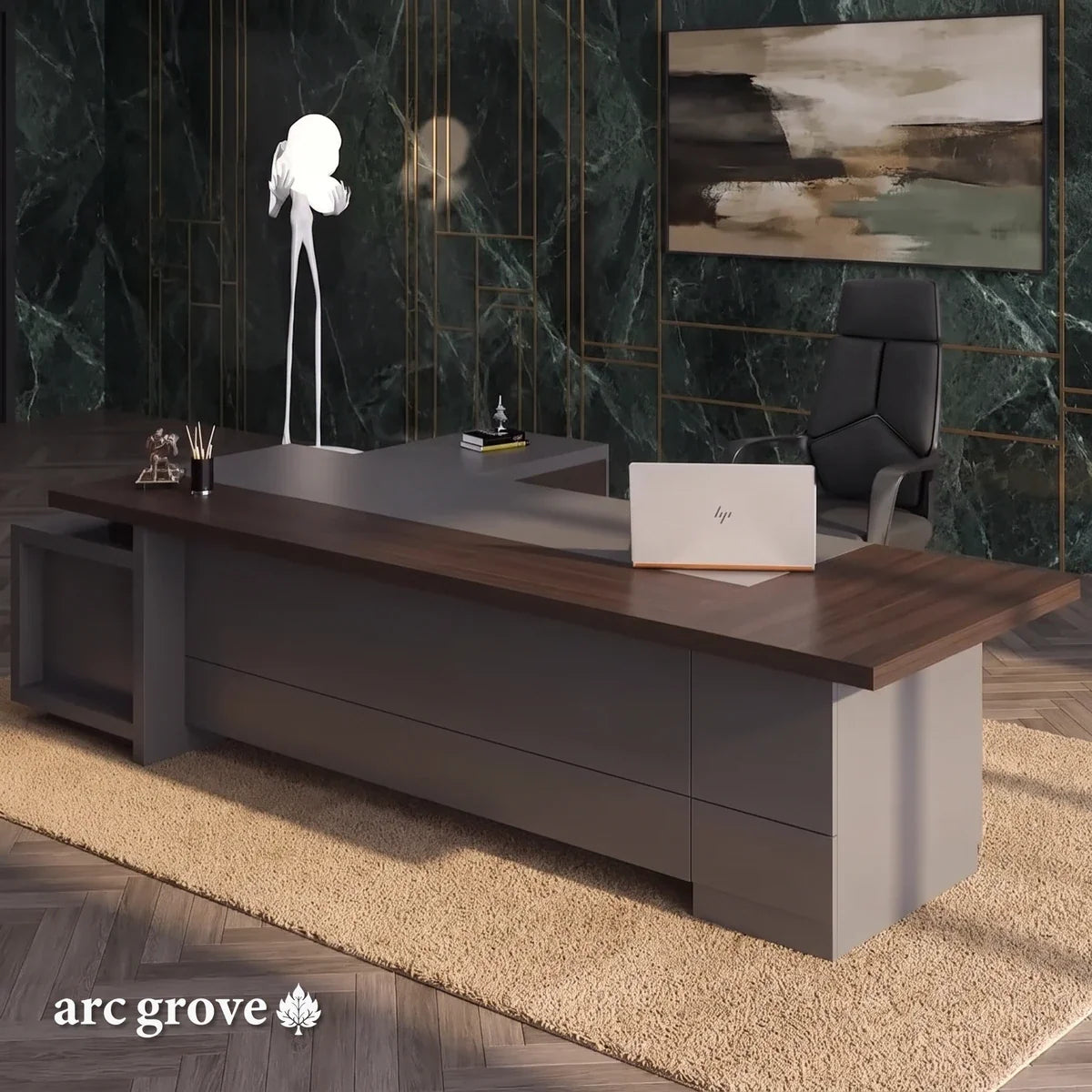 Carwin · Modern L-Shaped Executive Desk
