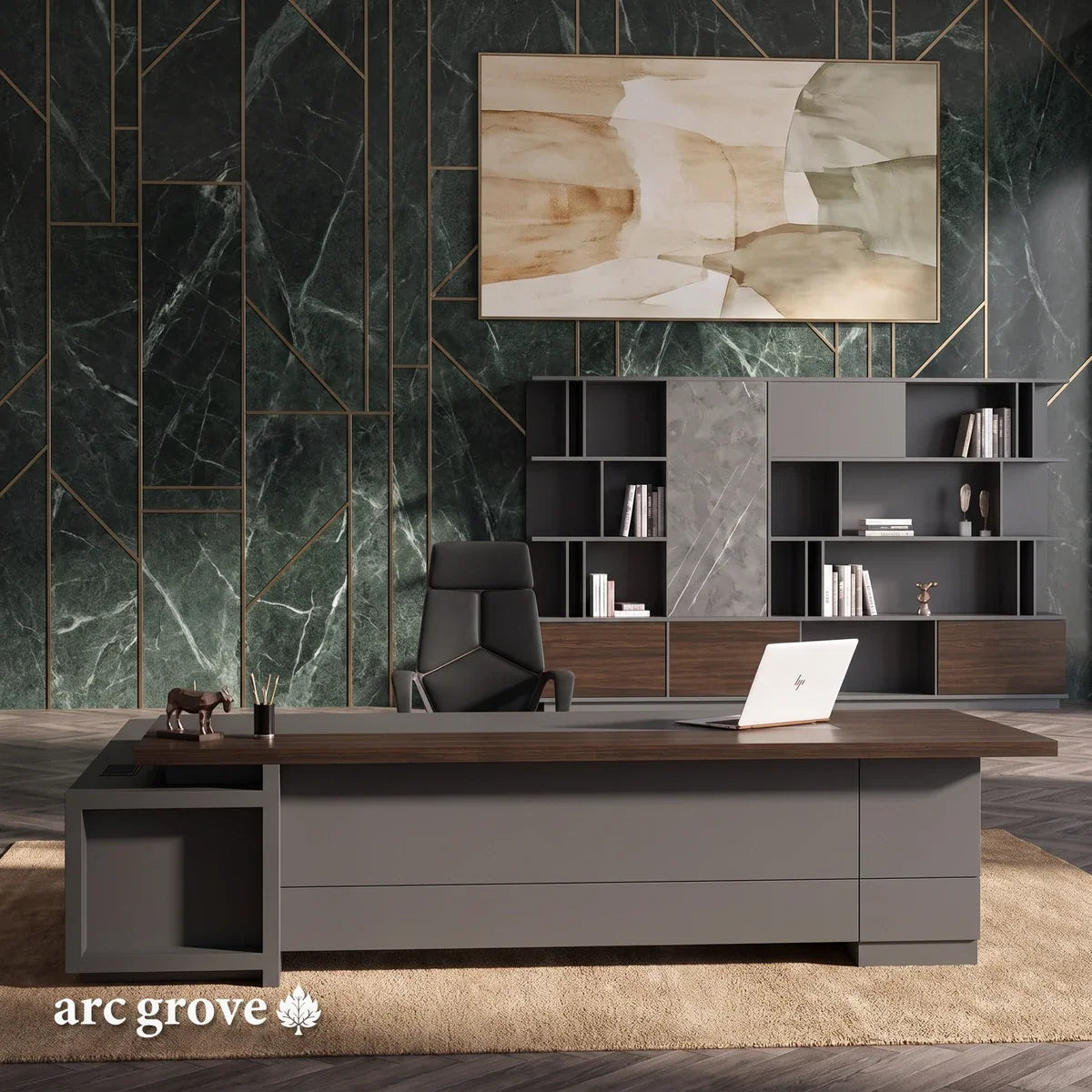 Carwin · Modern L-Shaped Executive Desk
