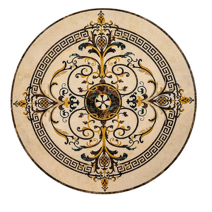 Cassina Multi Finish Round Marble Medallions 48x48