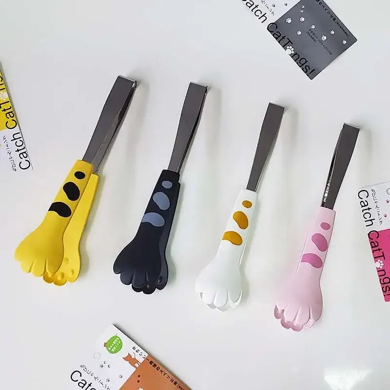 Cat paw stainless steel food tongs kitchen gadgets