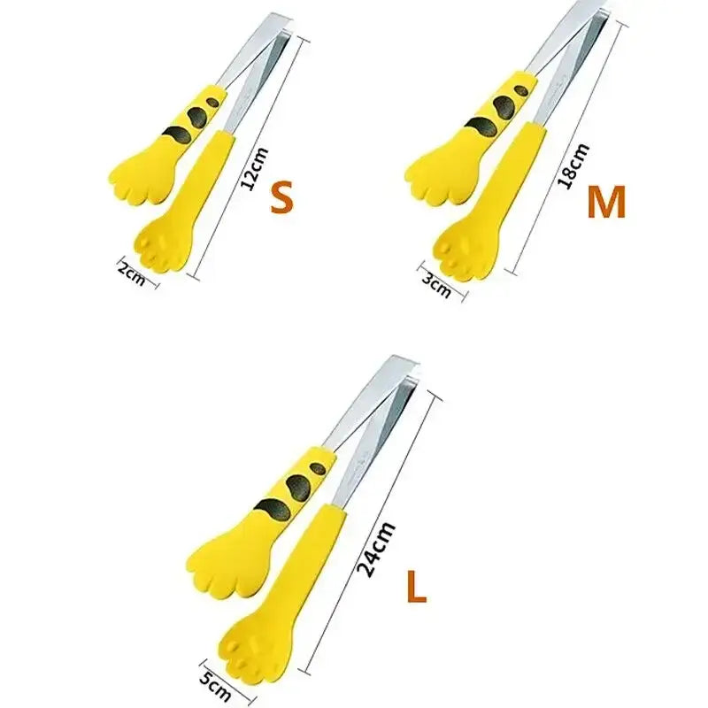 Cat paw stainless steel food tongs kitchen gadgets