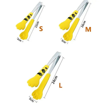 Cat paw stainless steel food tongs kitchen gadgets
