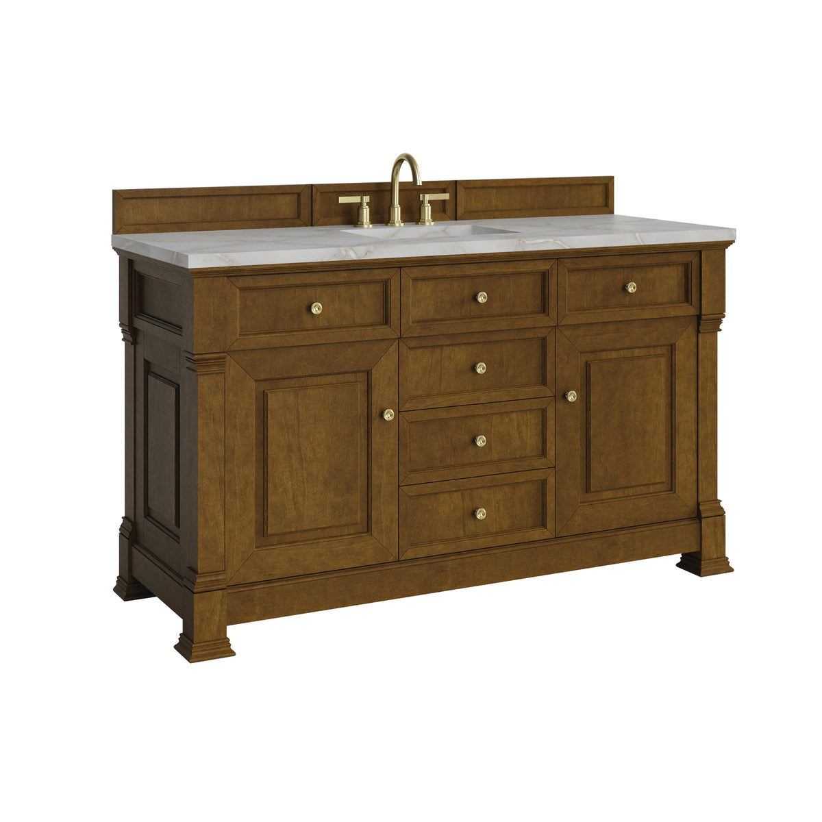 James Martin Brookfield 60" Single Bathroom Vanity, Honey Oak