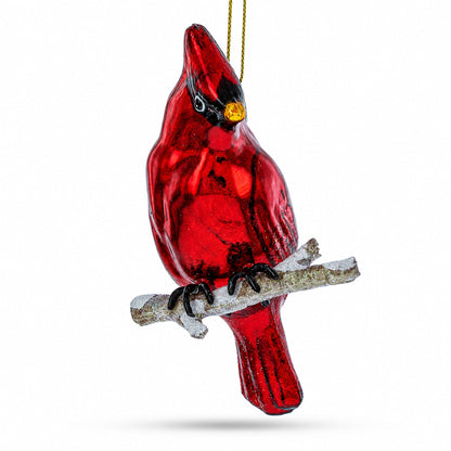 Cardinal Glass Christmas Ornament