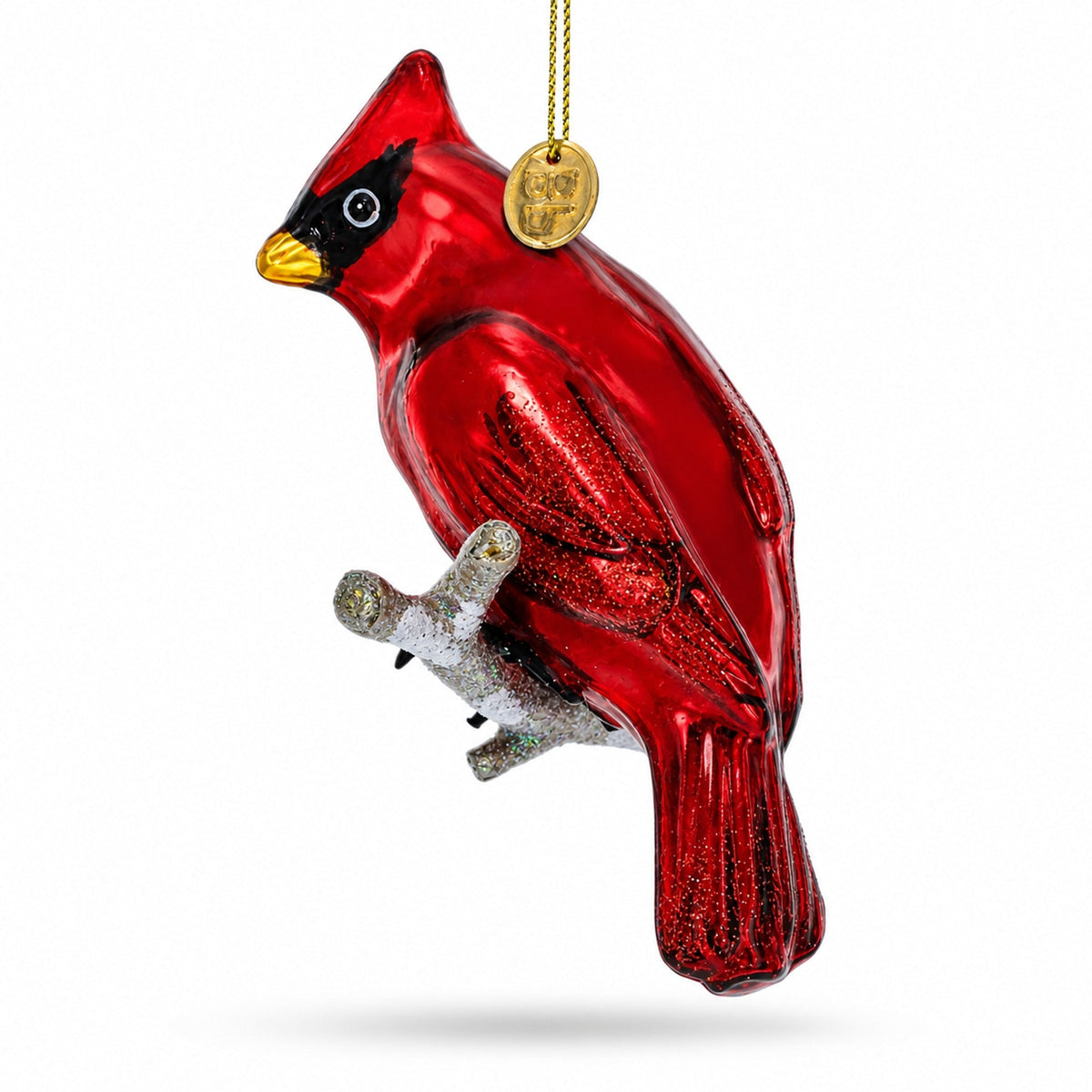 Cardinal Glass Christmas Ornament