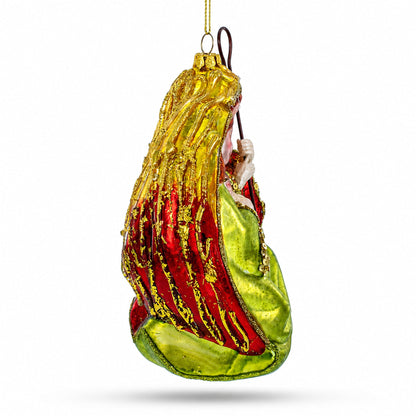 Nativity Scene Glass Christmas Ornament