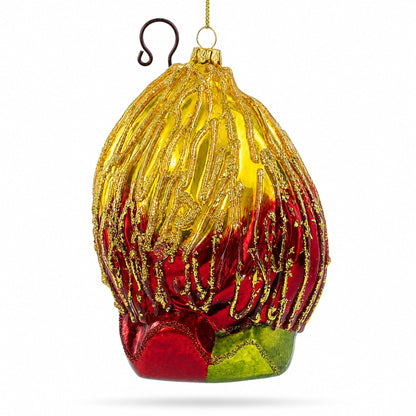 Nativity Scene Glass Christmas Ornament