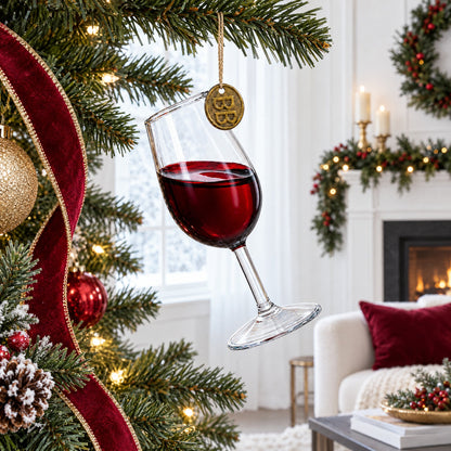 Glass of Wine Christmas Ornament