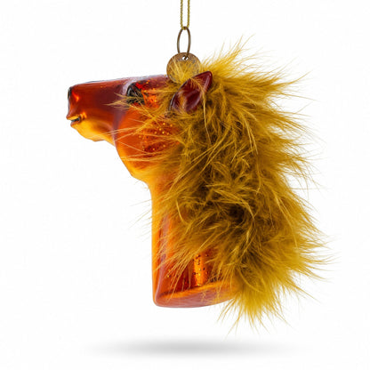 Horse Head Glass Christmas Ornament