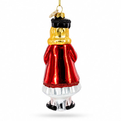 Proud Graduate Holding a Diploma Glass Christmas Ornament