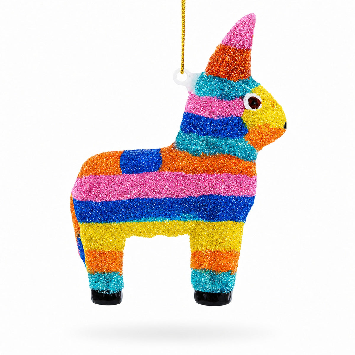 Festive Pinata Glass Christmas Ornament